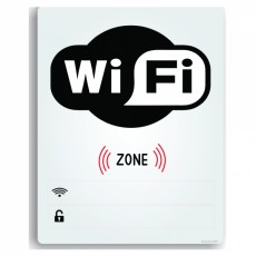 Placa Decorativa Wi-Fi Zone