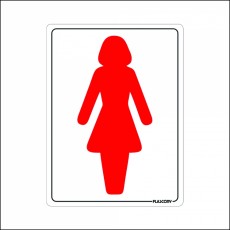Placa de Sinalização Feminino 15x20