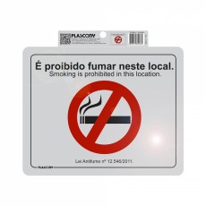 Placa de Sinalização Proibido Fumar